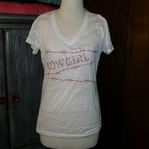 Paisley Design Burnout Tee Cowgirl Bling